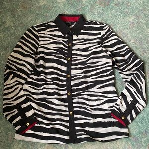 Zebra print blouse Jones New York